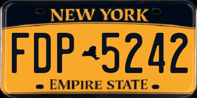 NY license plate FDP5242