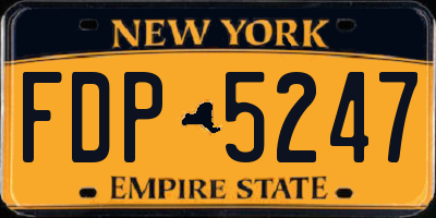 NY license plate FDP5247