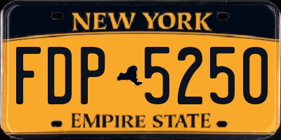 NY license plate FDP5250