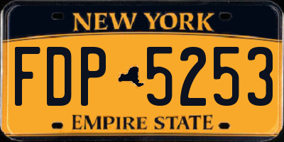 NY license plate FDP5253