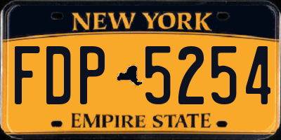 NY license plate FDP5254