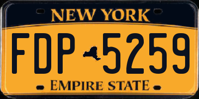NY license plate FDP5259