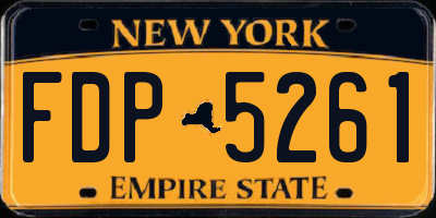 NY license plate FDP5261