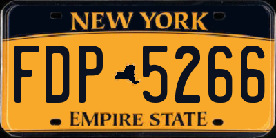 NY license plate FDP5266