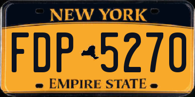 NY license plate FDP5270