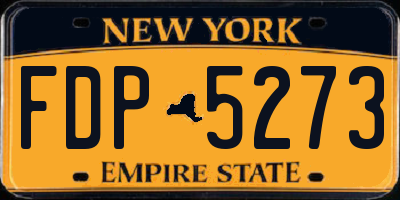 NY license plate FDP5273