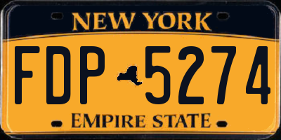NY license plate FDP5274