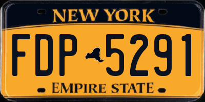 NY license plate FDP5291