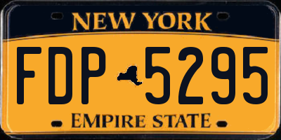 NY license plate FDP5295