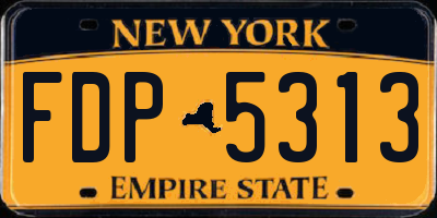 NY license plate FDP5313