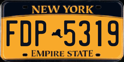 NY license plate FDP5319