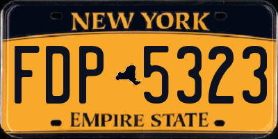 NY license plate FDP5323