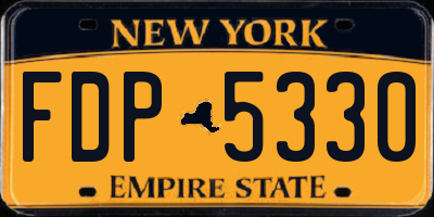 NY license plate FDP5330