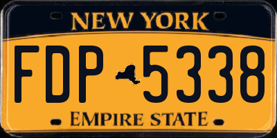 NY license plate FDP5338