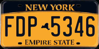 NY license plate FDP5346