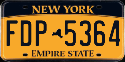 NY license plate FDP5364