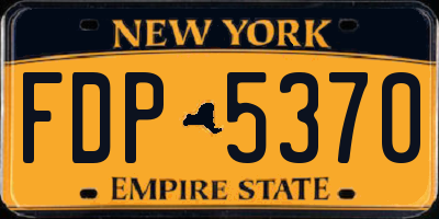 NY license plate FDP5370