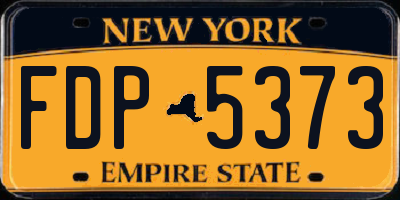 NY license plate FDP5373
