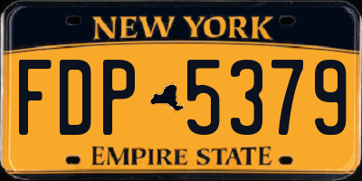 NY license plate FDP5379
