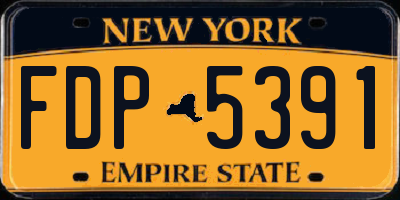 NY license plate FDP5391