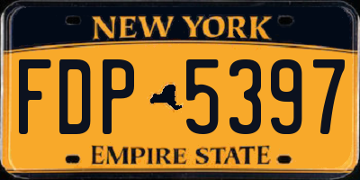 NY license plate FDP5397