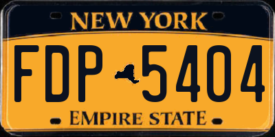 NY license plate FDP5404