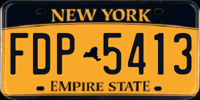 NY license plate FDP5413
