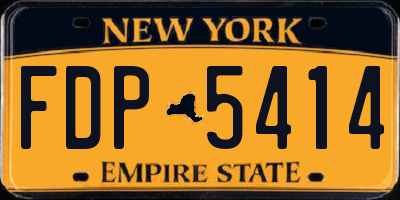 NY license plate FDP5414
