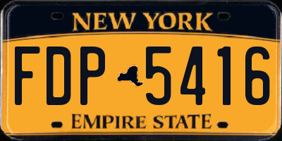 NY license plate FDP5416