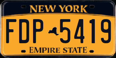 NY license plate FDP5419
