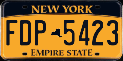 NY license plate FDP5423