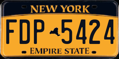NY license plate FDP5424