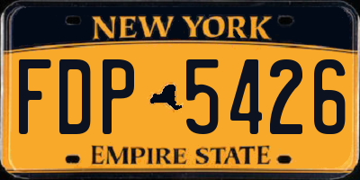NY license plate FDP5426