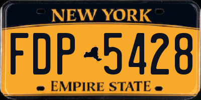 NY license plate FDP5428