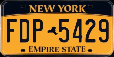 NY license plate FDP5429