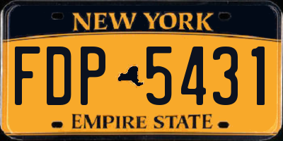 NY license plate FDP5431