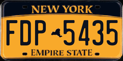 NY license plate FDP5435