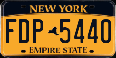 NY license plate FDP5440