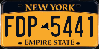 NY license plate FDP5441