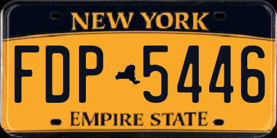 NY license plate FDP5446