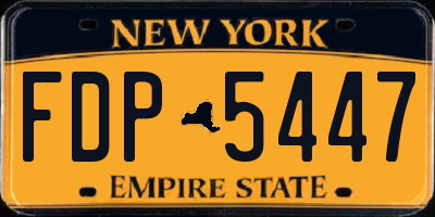NY license plate FDP5447