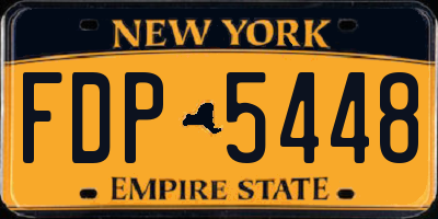 NY license plate FDP5448