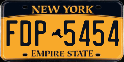 NY license plate FDP5454