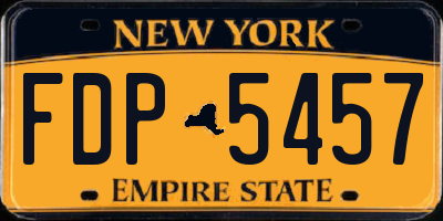 NY license plate FDP5457
