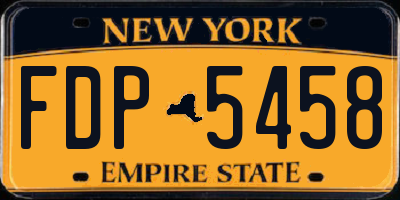 NY license plate FDP5458