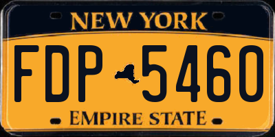NY license plate FDP5460