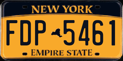 NY license plate FDP5461