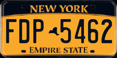 NY license plate FDP5462