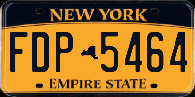 NY license plate FDP5464