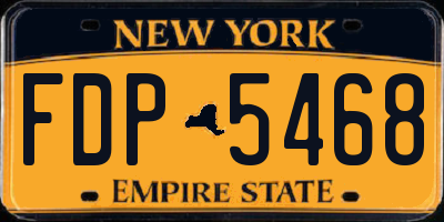 NY license plate FDP5468